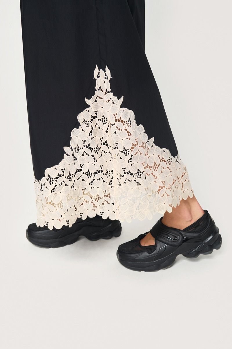 SALE  Bitte Kai Rand Paper Poplin Trousers - Black/Cream - Sizes: S M