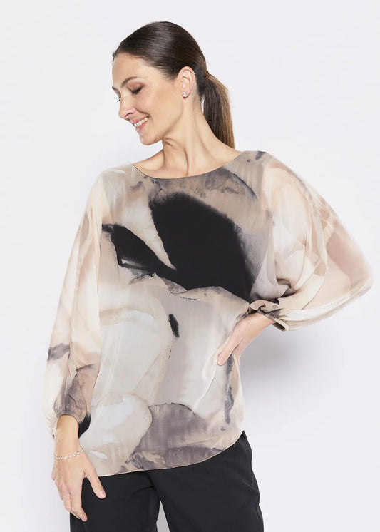 Philosophy "Crest" Vintage Chiffon Blouse - 12  18