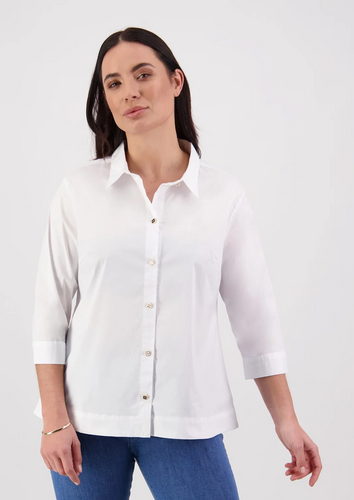 Vassalli  White Shirt With Fancy Buttons - Sizes: 8  12