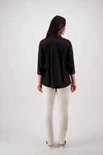 Load image into Gallery viewer, Vassalli  Black Shirt With Fancy Buttons - Sizes:  14  16  18