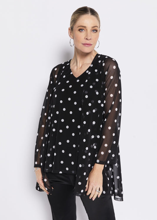 Philosophy "Jay Jay" Mesh Cami & Jacket Twinset - Polkadot - Sizes: 10 12 14 16