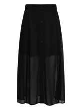 Load image into Gallery viewer, NU Denmark  &quot;Otine Skirt&quot; Black Chiffon Midi Skirt - Sizes: 8  10  12