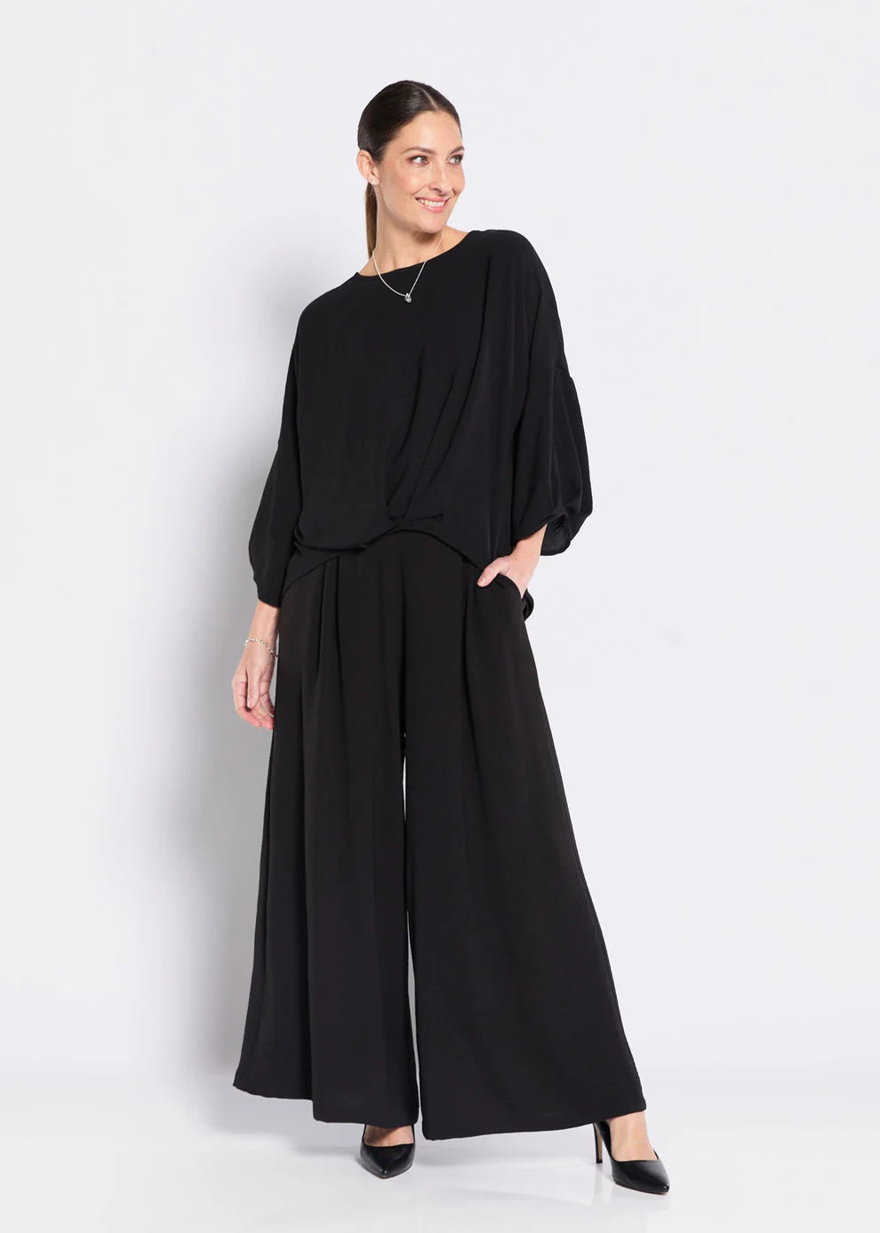 Philosophy "Franco" Ultra-Wide Leg Pant - Black - Sizes: 10 12 14 16