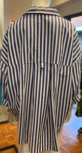 Frockk   "Caitlin Shirt"    Blue Dusk/White  -  Size: One Size