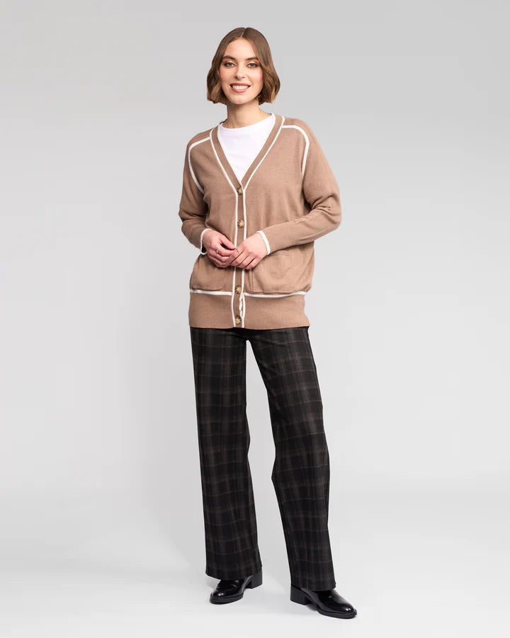 Vassalli "Tova Cardi" - Twig/Cream - Sizes: XS S M