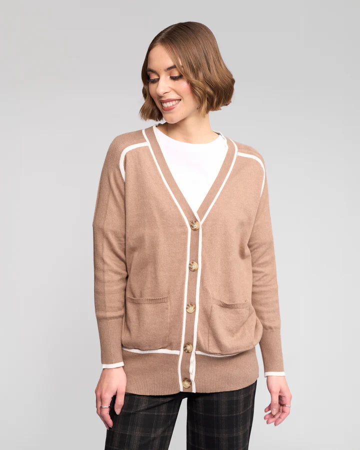 Vassalli "Tova Cardi" - Twig/Cream - Sizes: XS S M