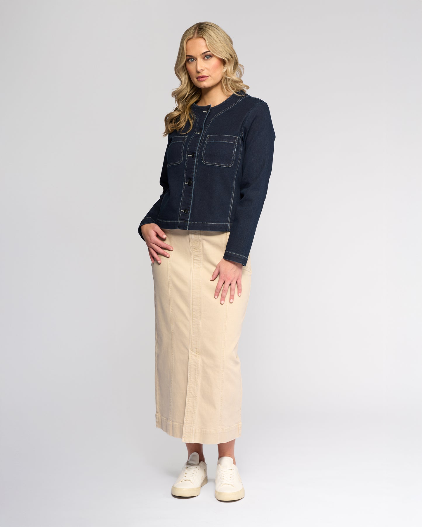 Vassalli "Cable Jacket" - Ink Denim - Sizes:8 10 14 16