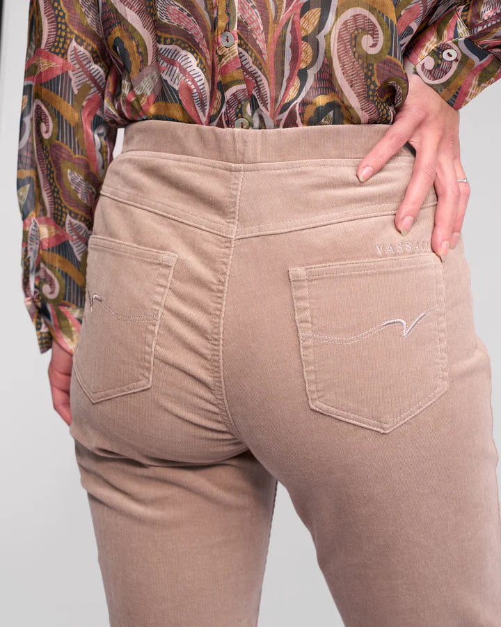 Vassalli "Bay Cord Pull On Pant" - Twig - Sizes:  16