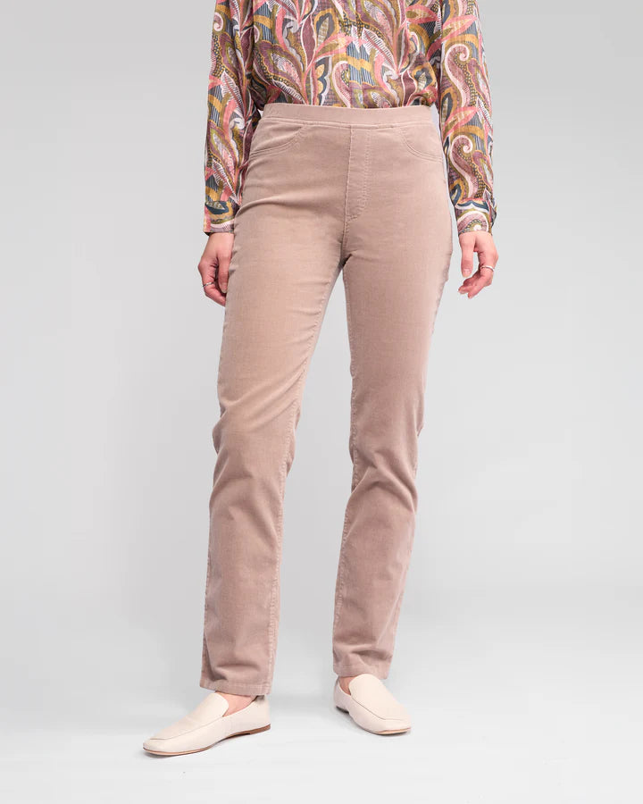 Vassalli "Bay Cord Pull On Pant" - Twig - Sizes:  16