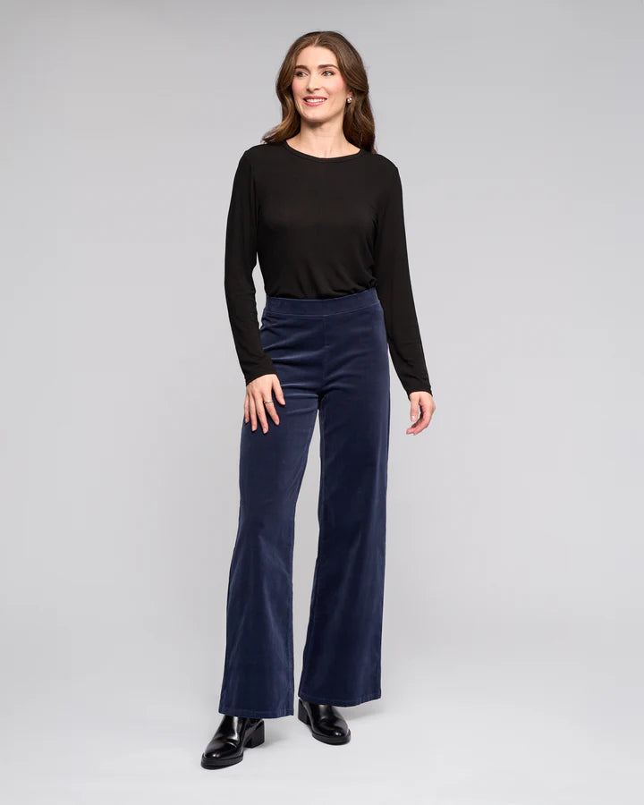 Vassalli "Loft Cord Pull On Pants" - Slate - Sizes: 12 14 16