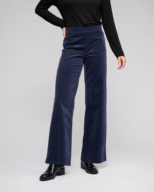 Vassalli "Loft Cord Pull On Pants" - Slate - Sizes: 10 12 14 16