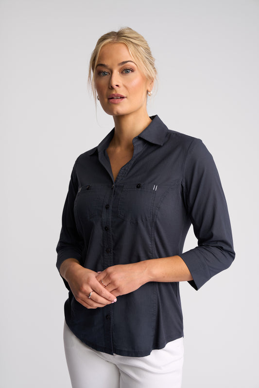 Vassalli "Isla Shirt" - Ink - Sizes: 8 10 12 14 16 18