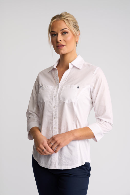 Vassalli "Isla Shirt" - White - Sizes: 8 10 12 14 16 18