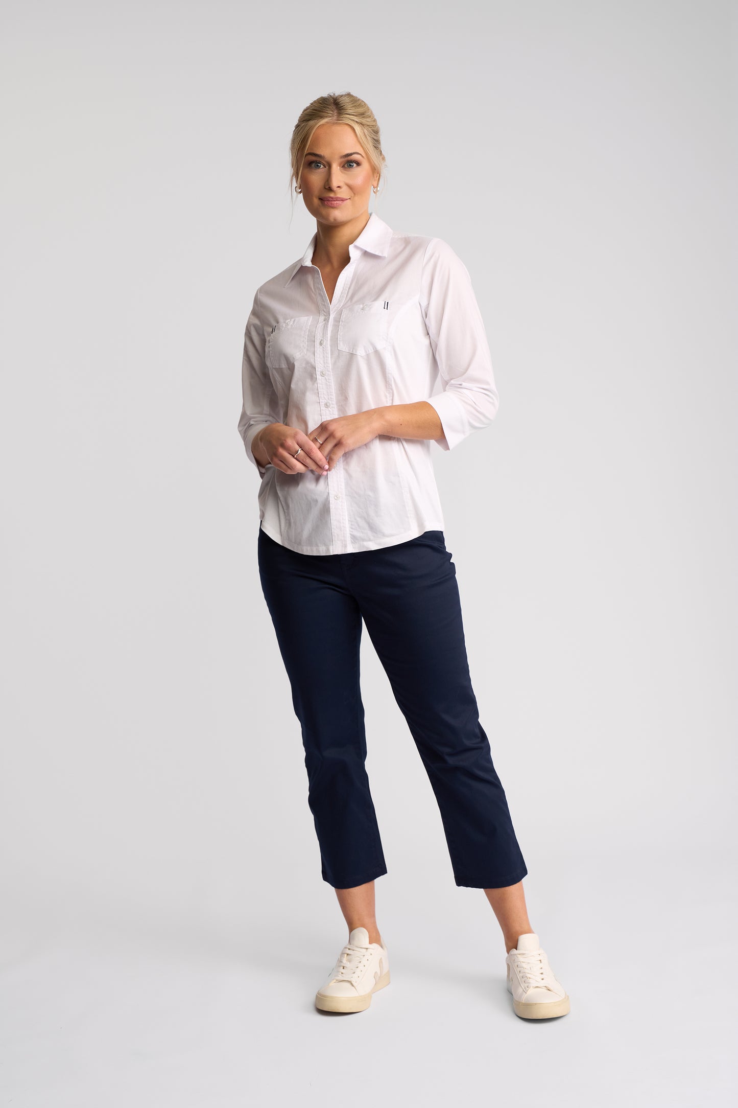 Vassalli "Isla Shirt" - White - Sizes: 8 10 12 14 16 18