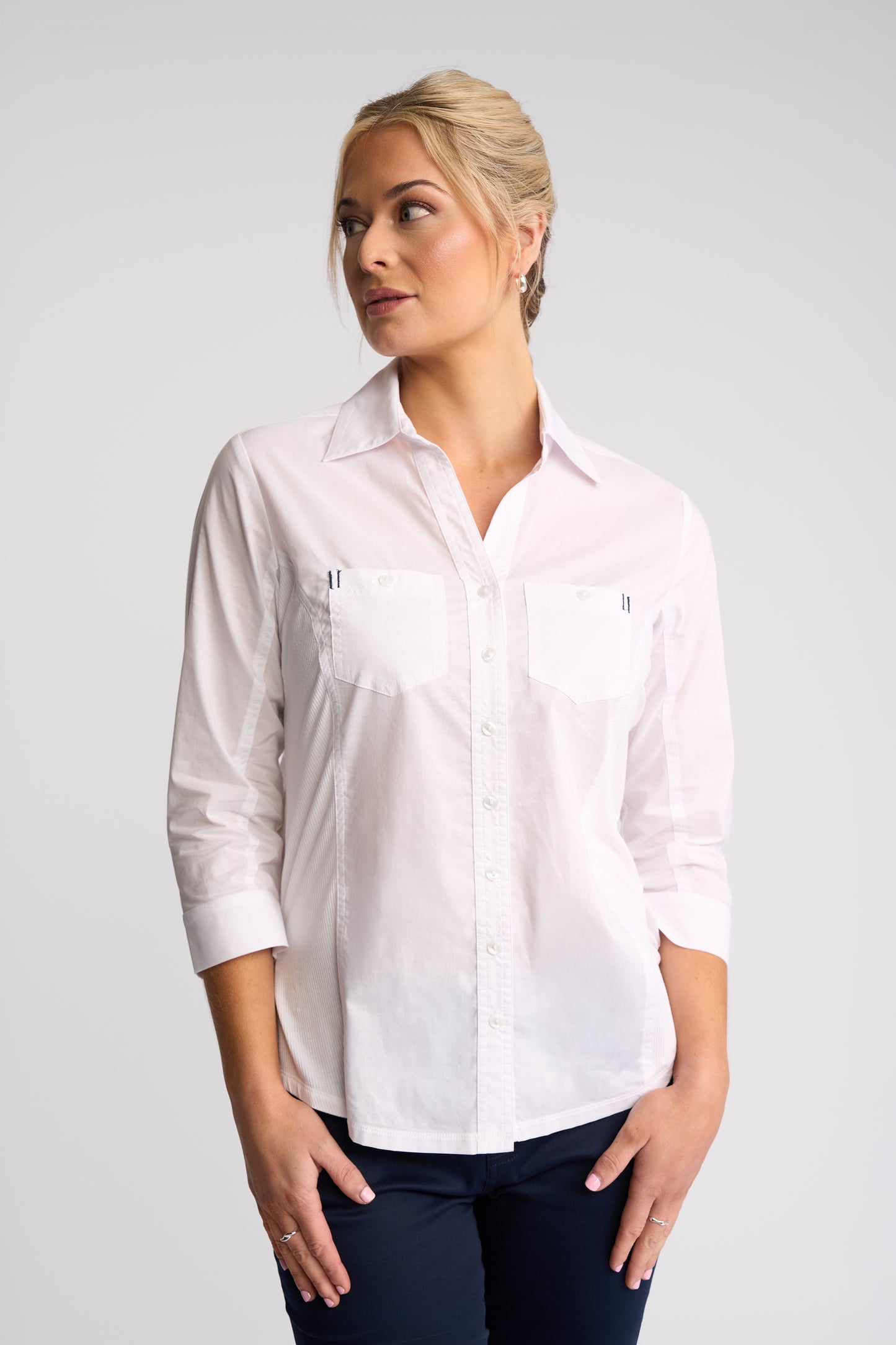 Vassalli "Isla Shirt" - White - Sizes: 8 10 12 14 16 18