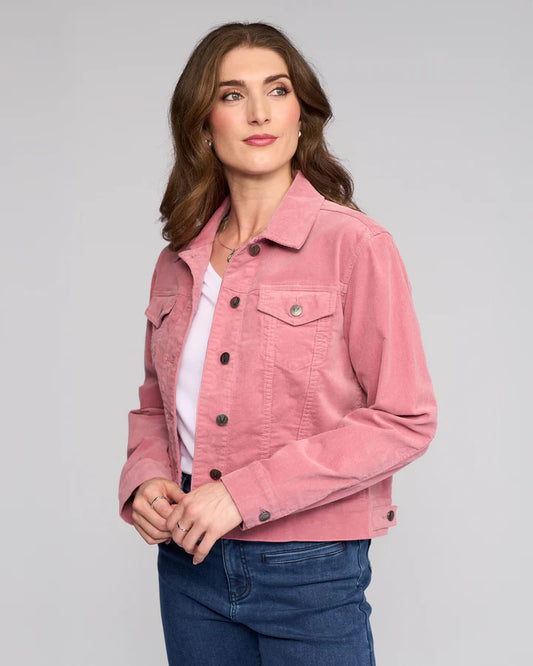 Vassalli "Core Cord Jacket" - Dusky Pink - Sizes: 8 10 12