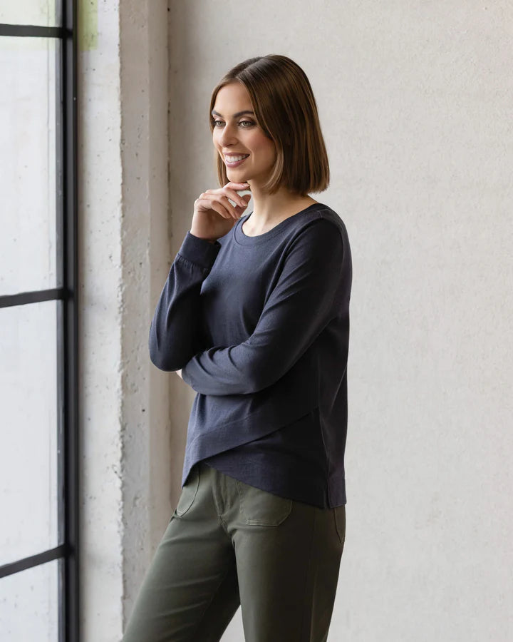 Vassalli "Remy Merino Top" - Midnight - Sizes: 10 12 16