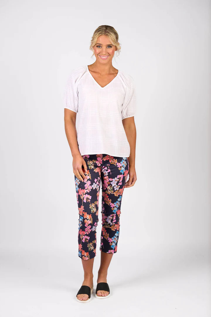 SALE   Vassalli    "Pitch Top" - White Check   -   Sizes: 10  14 16