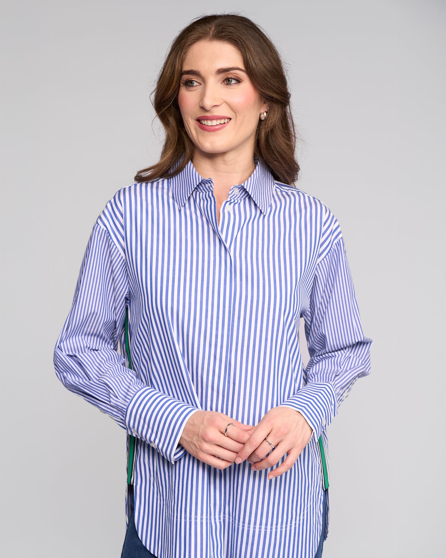 Vassalli    "Chart Shirt"   -    Blue/White Stripe   -   Sizes:  12  16 18