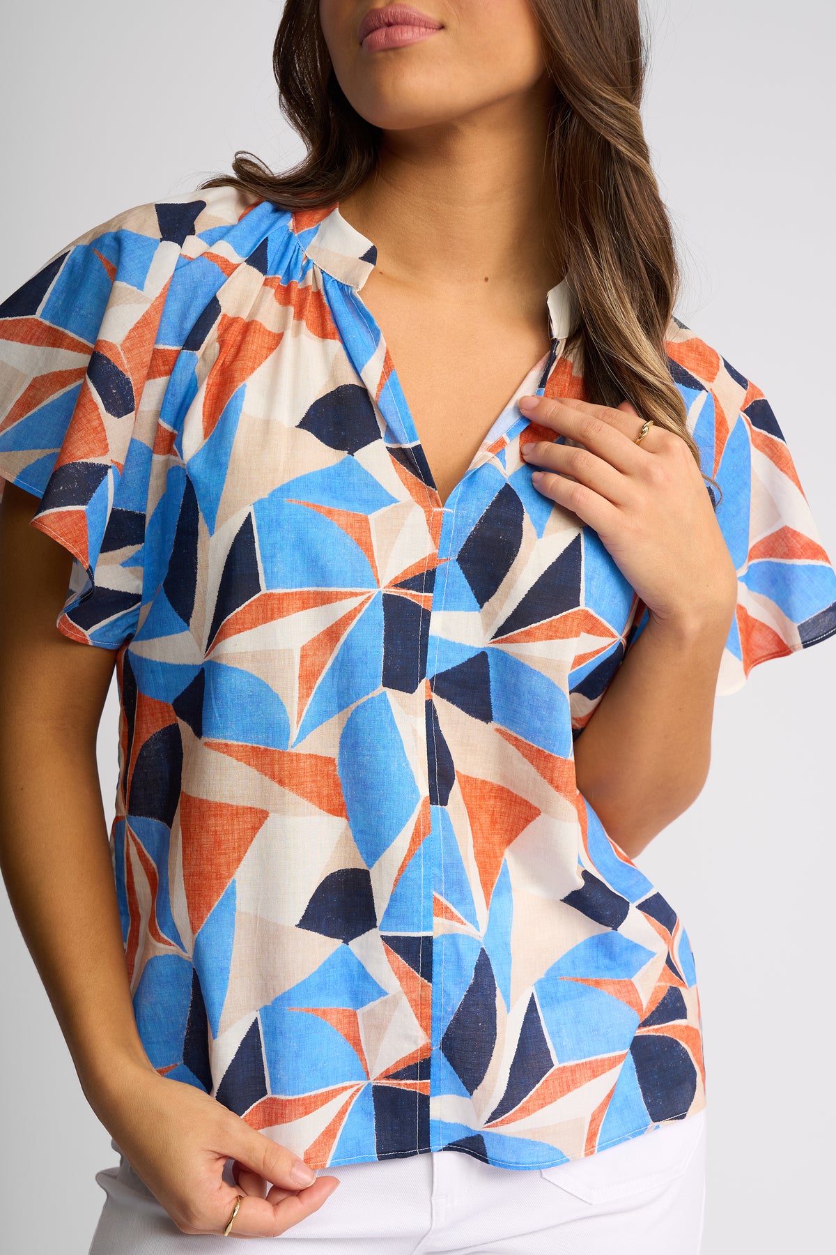 Vassalli  "Nyla" Top - Row Print - Sizes: 8 10 12 14