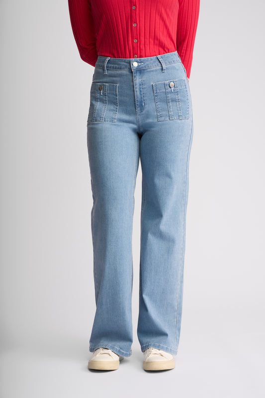 Vassalii "Lottie Jean" - Light Wash Denim - Sizes: 8 10 12 14 16