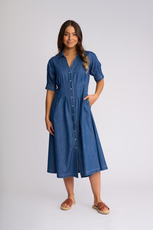 Vassalli "Addie" Dress - Ocean - Sizes: 8 10 12 16