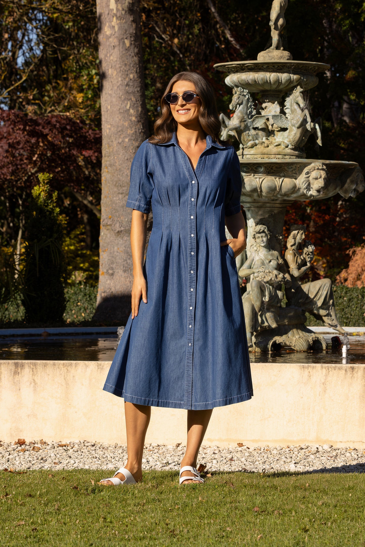 Vassalli "Addie" Dress - Ocean - Sizes: 10 12 16