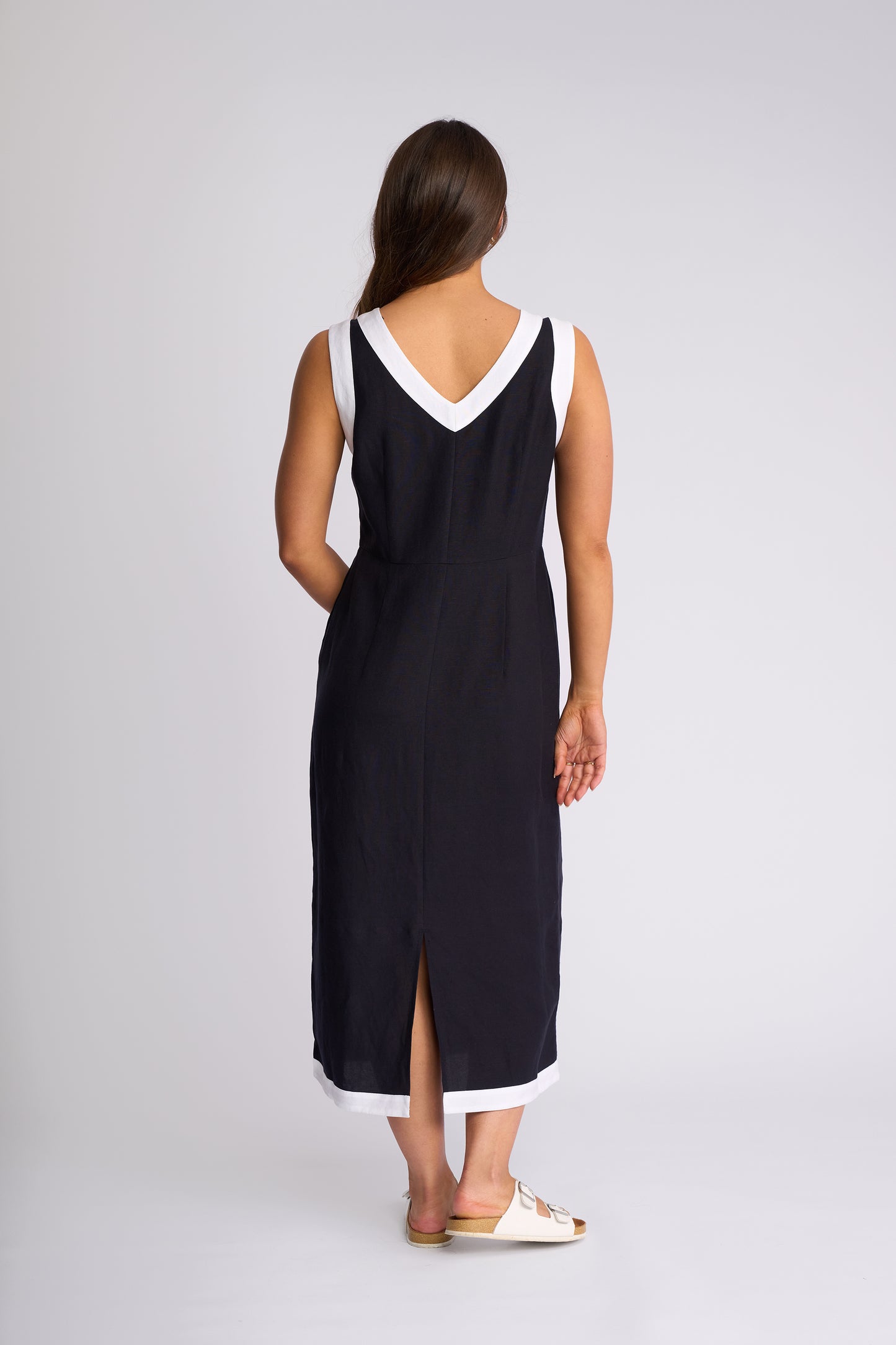 Vassalli "Oak" Dress - Ink/White - Sizes: 8 10 12 14 16