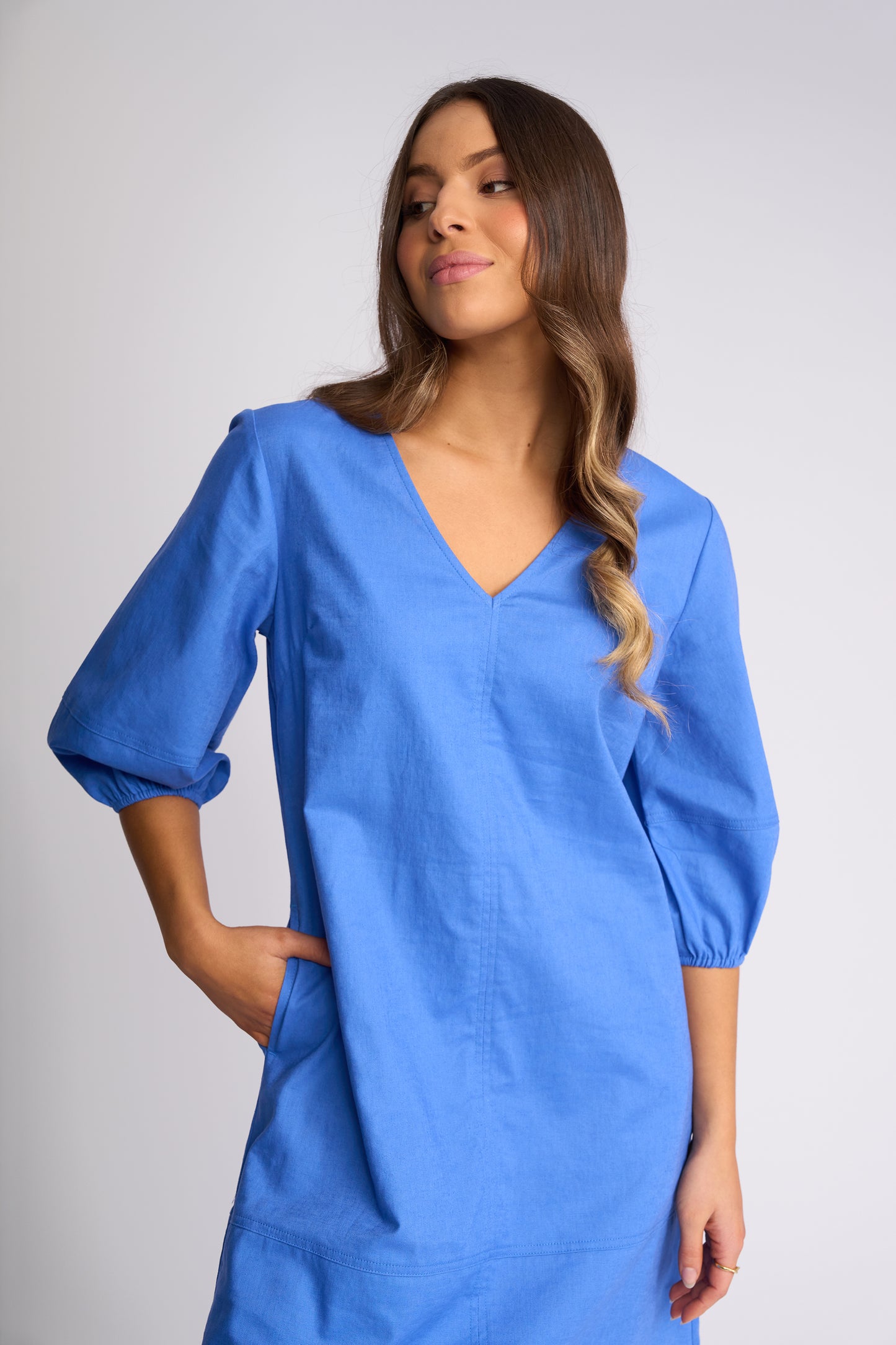 Vassalli "Newman" Dress - French Blue - Sizes: 8 10 12 14 16