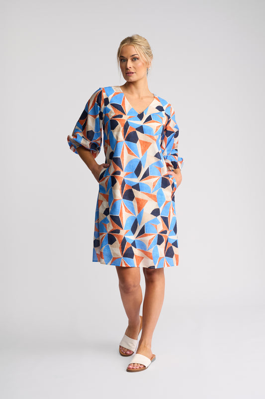 Vassalli "Newman" Dress - Row Print - Sizes: 8 10 12 14 16