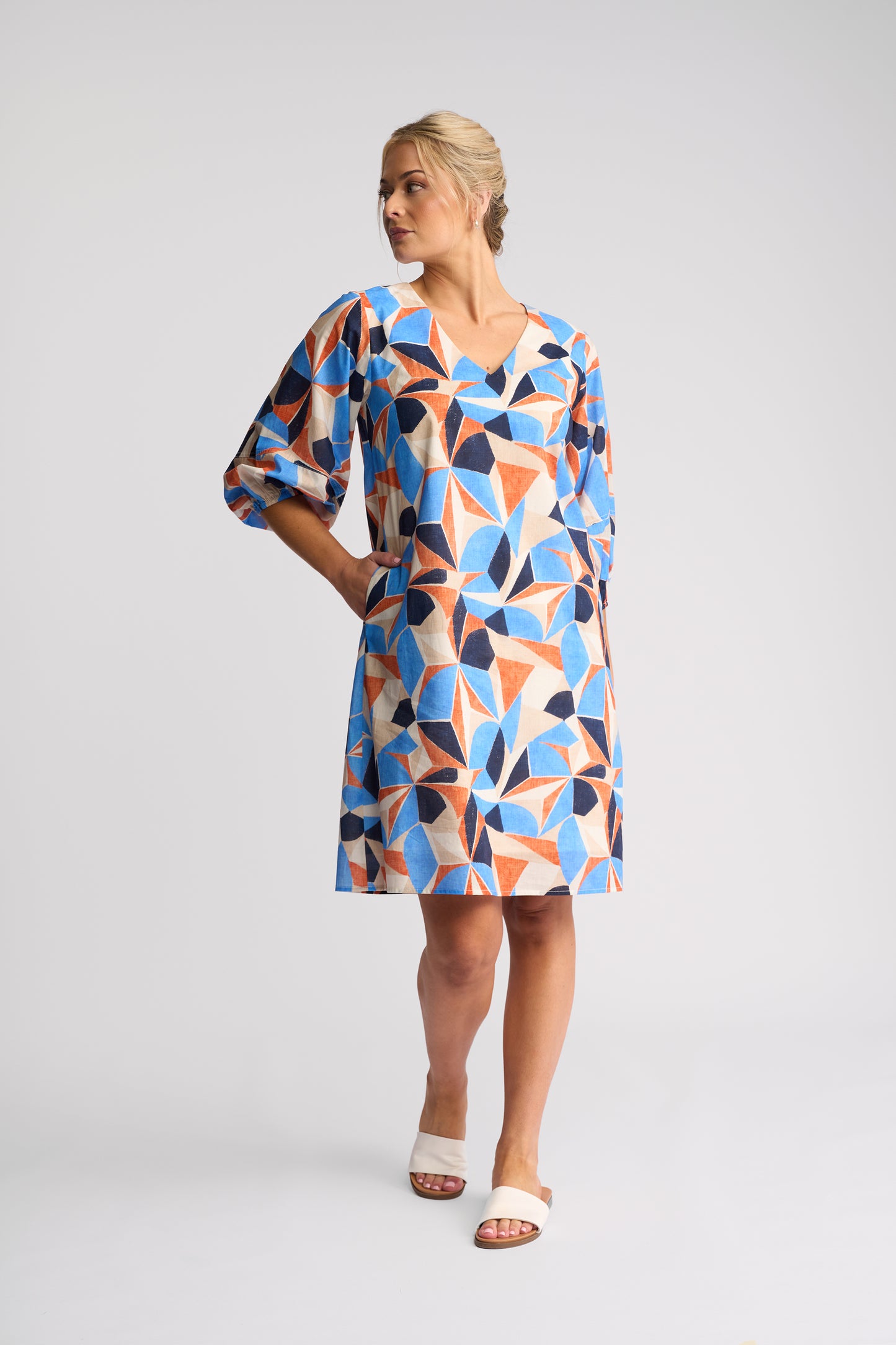 Vassalli "Newman" Dress - Row Print - Sizes: 8 10 12 14 16