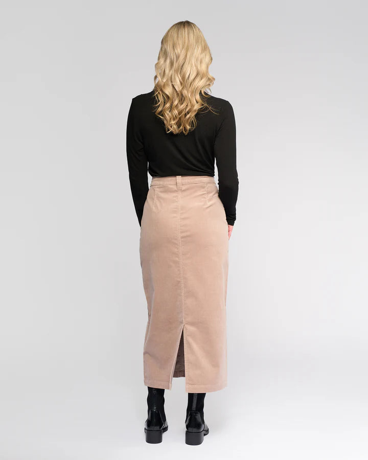 Vassalli "Lane Cord Skirt" - Twig - Sizes:  10 12 14 16