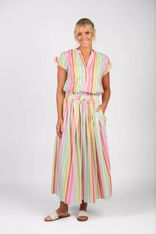 SALE Vassalli    Maxi Skirt - Cabana Print  -  Sizes: 10 12