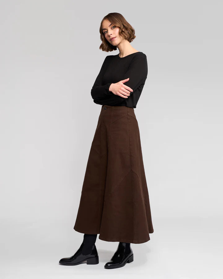 Vassalli "Akari Skirt" - Chocolate - Sizes: 12 14 16 18