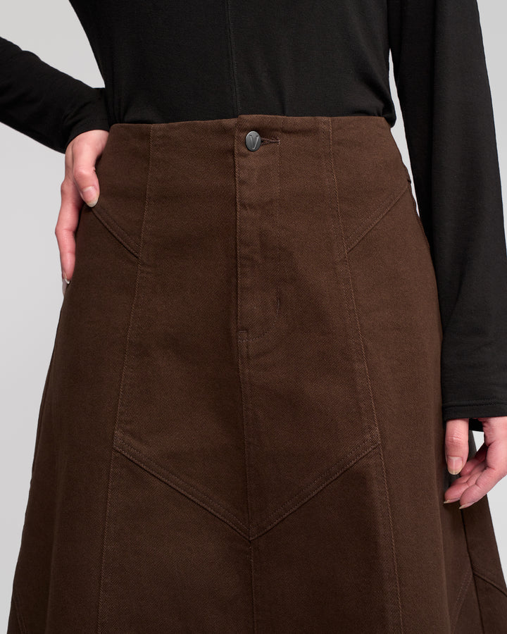 Vassalli "Akari Skirt" - Chocolate - Sizes: 12 14 16 18
