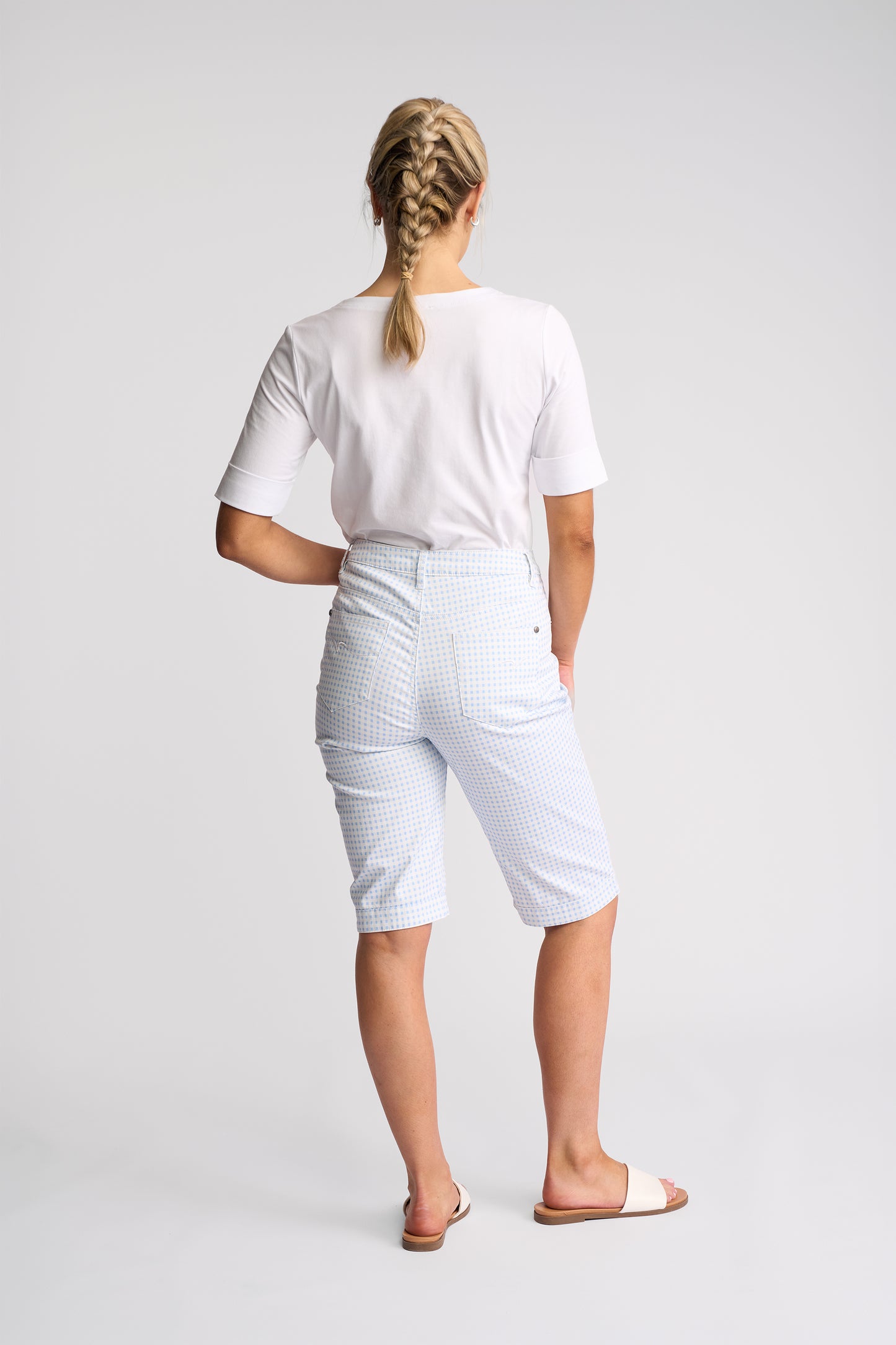 Vassalli "Custom Short" - Blue Gingham - Sizes: 8 10 14 16