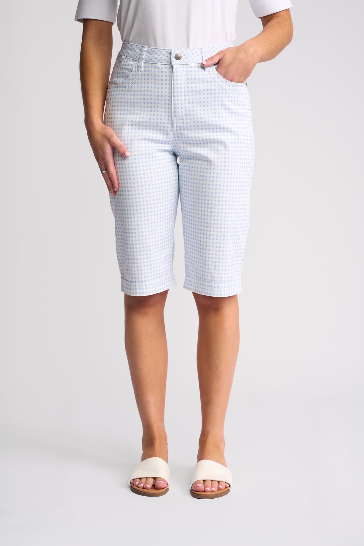 Vassalli "Custom Short" - Blue Gingham - Sizes: 8 10 14 16