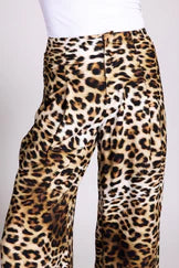 Zhrill 'ZhPala' Pants - Leopard Print - Sizes: 6(25) 8(26) 10(27) 12(28) 14 (29)