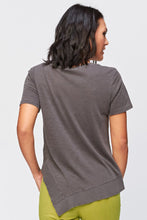 Load image into Gallery viewer, SALE  XCVI Wearables  &quot;Lettie Tee&quot; Asymmetrical Top Basalt - Sizes: S