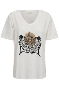 SALE  Cream "Luna Oz Tee Shirt"   -  Sizes:   XL-XXL