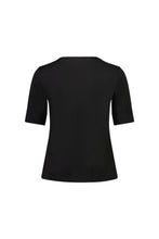 Load image into Gallery viewer, Vassalli    V Neck Tee Top     Black  -  Sizes:  8  10