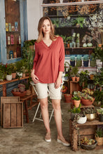 Load image into Gallery viewer, SALE  Verge  &quot;Constance Top&quot;   Washed Red  -  Size:  L