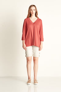 SALE  Verge  "Constance Top"   Washed Red  -  Size:  L
