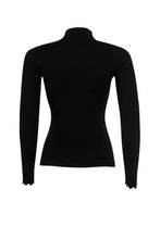 Load image into Gallery viewer, Loobie&#39;s Story    Funnel Neck Knit   Black  -  Size:  XS