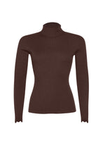 Load image into Gallery viewer, Loobie&#39;s Story Chocolate Funnel Neck Knit - Sizes XS S M L XL