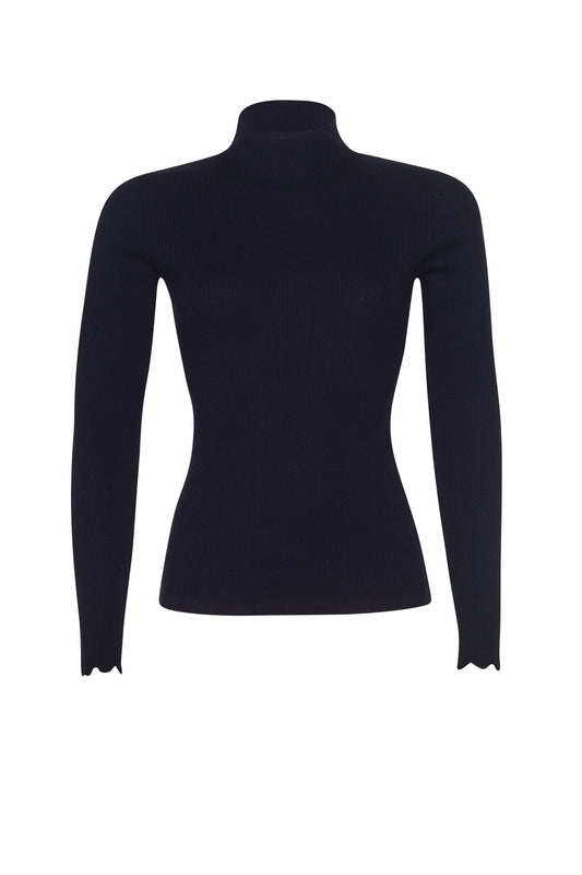 SALE  Loobie's Story   "Deneuve Funnel Neck"  Indigo  -  Sizes:   XS