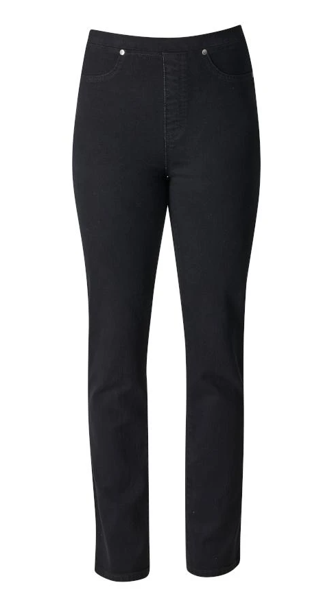 Vassalli      Pull On Slim Jean   BLACK  -  Size:  8