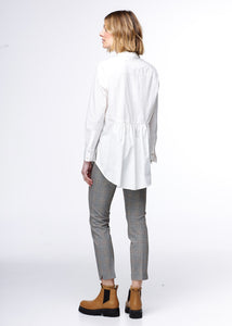 SALE  Zaket & Plover White Hi-Lo Shirt  -  Size:  S